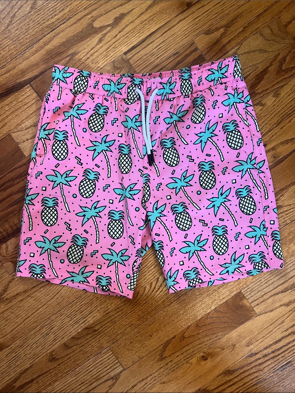 Boys Pink Pineapple Print dryfit liner Swim Trunks